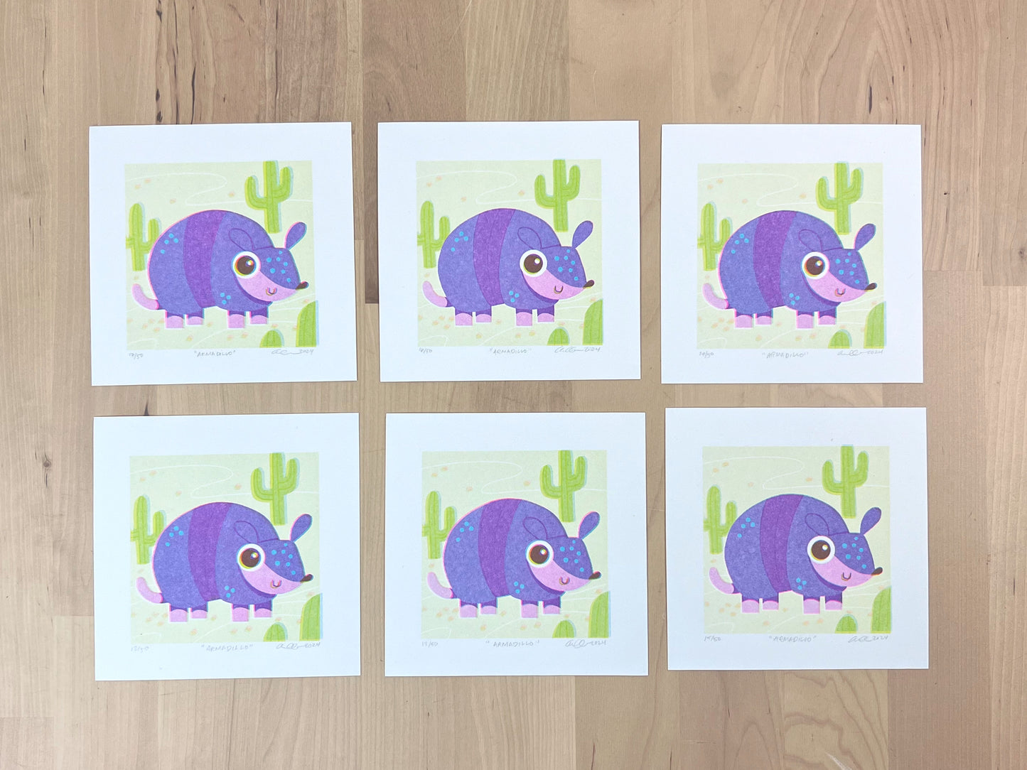 "Armadillo" Limited Edition Print | Risograph