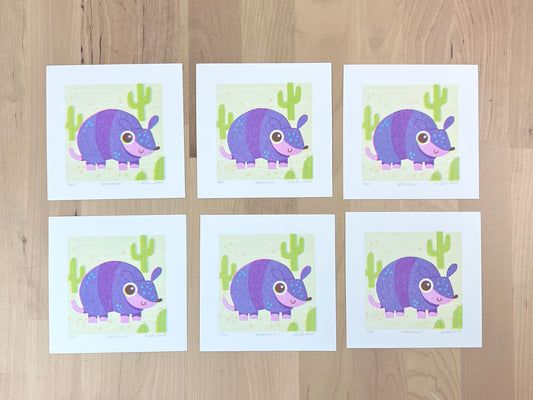 "Armadillo" Limited Edition Print | Risograph