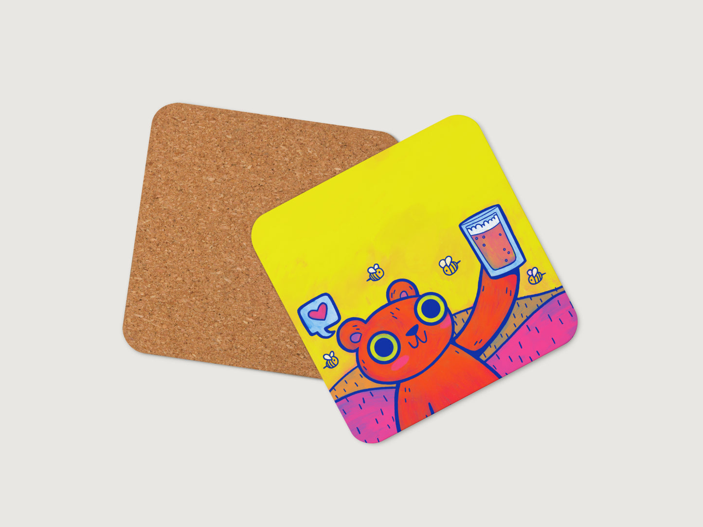 Bee Beer Bear Coaster