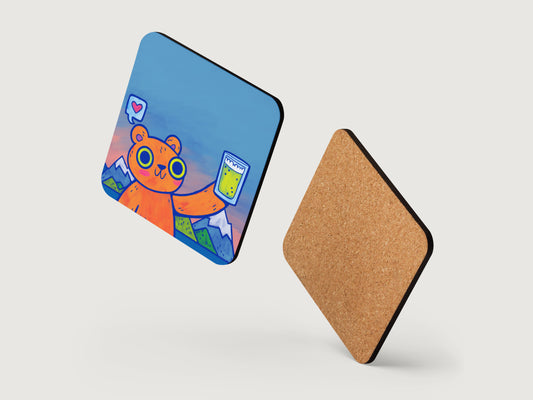 Mountain Beer Bear Coaster
