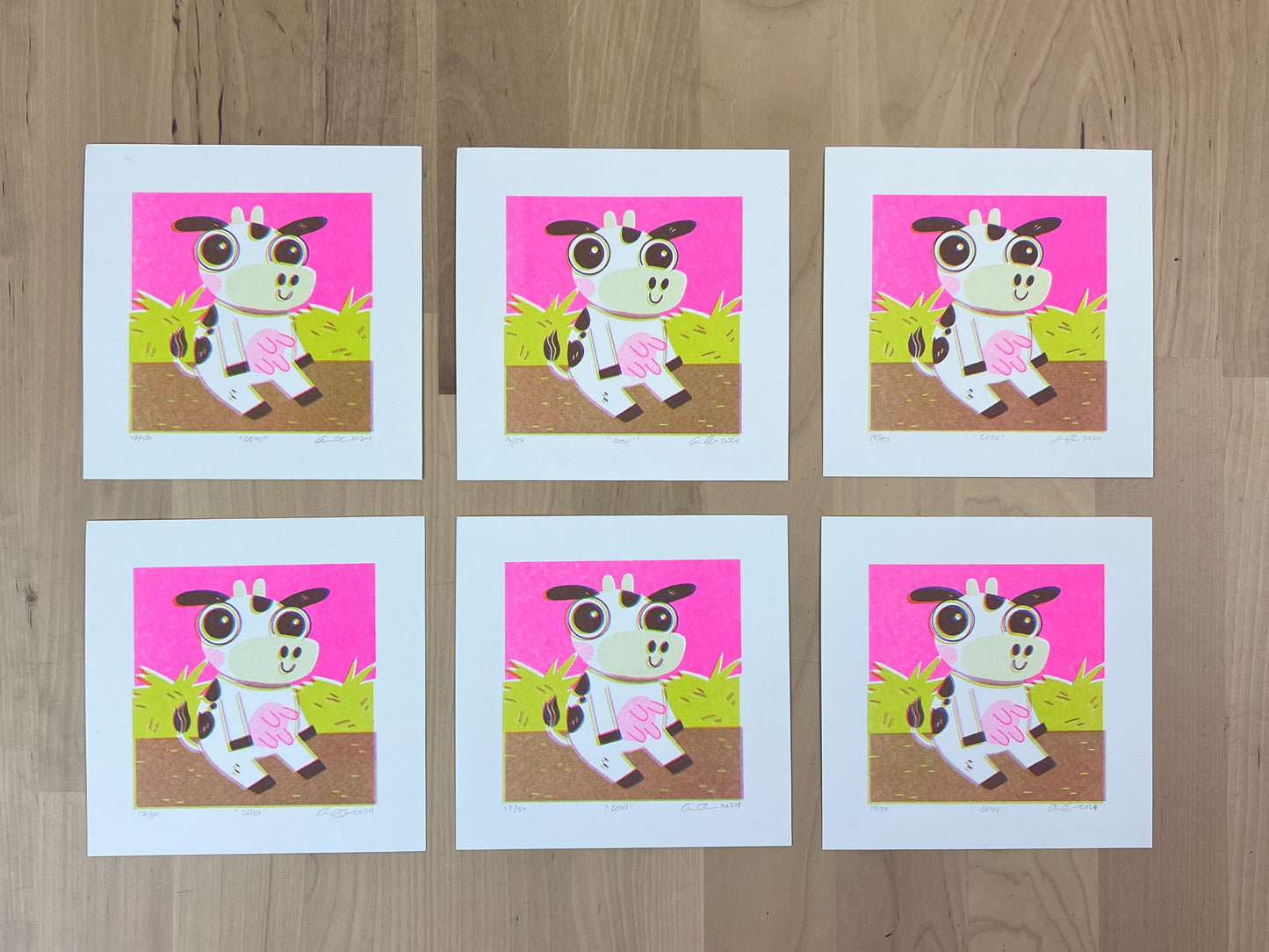"Cow" Limited Edition Print | Risograph