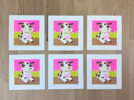 "Cow" Limited Edition Print | Risograph