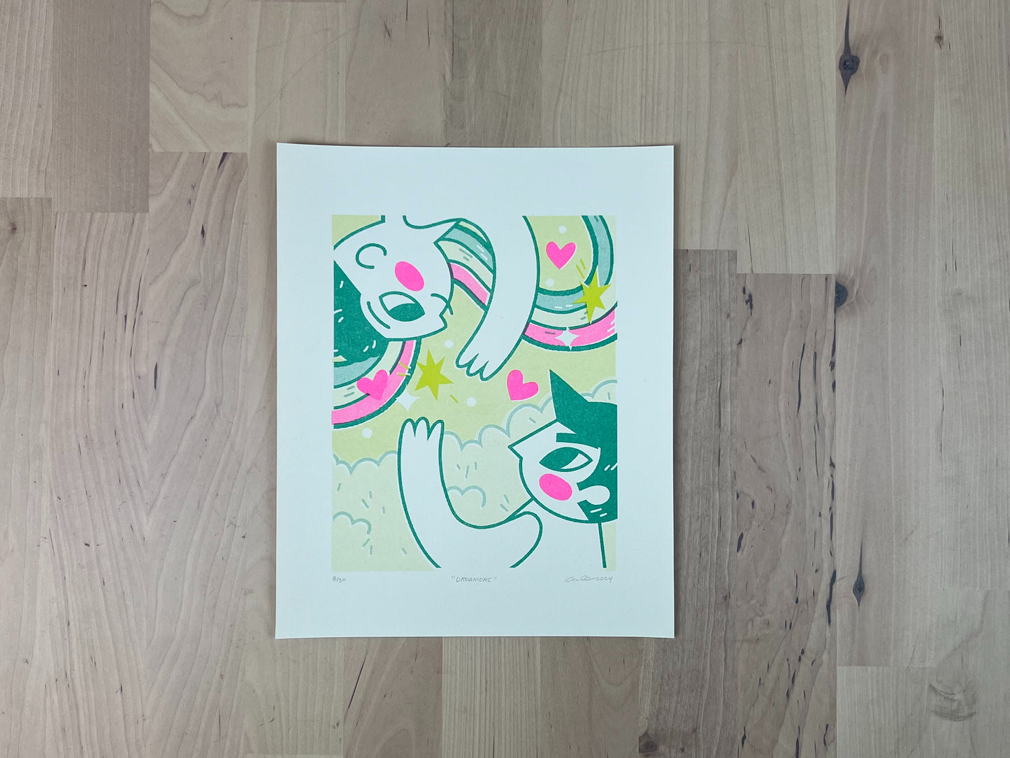 "Dreamers" and "Lovers" Limited Edition Prints | Risograph