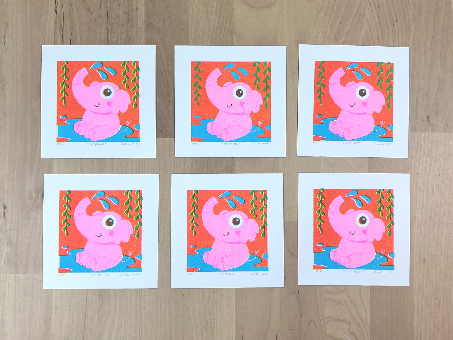 "Elephant" Limited Edition Print | Risograph