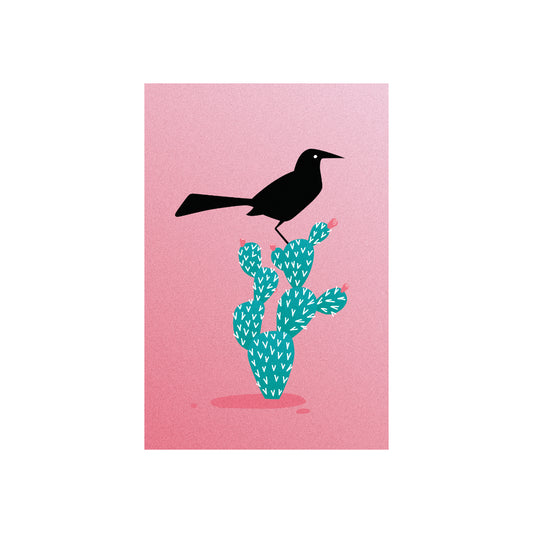 "Boat-tailed Grackle" Print | Digital Illustration