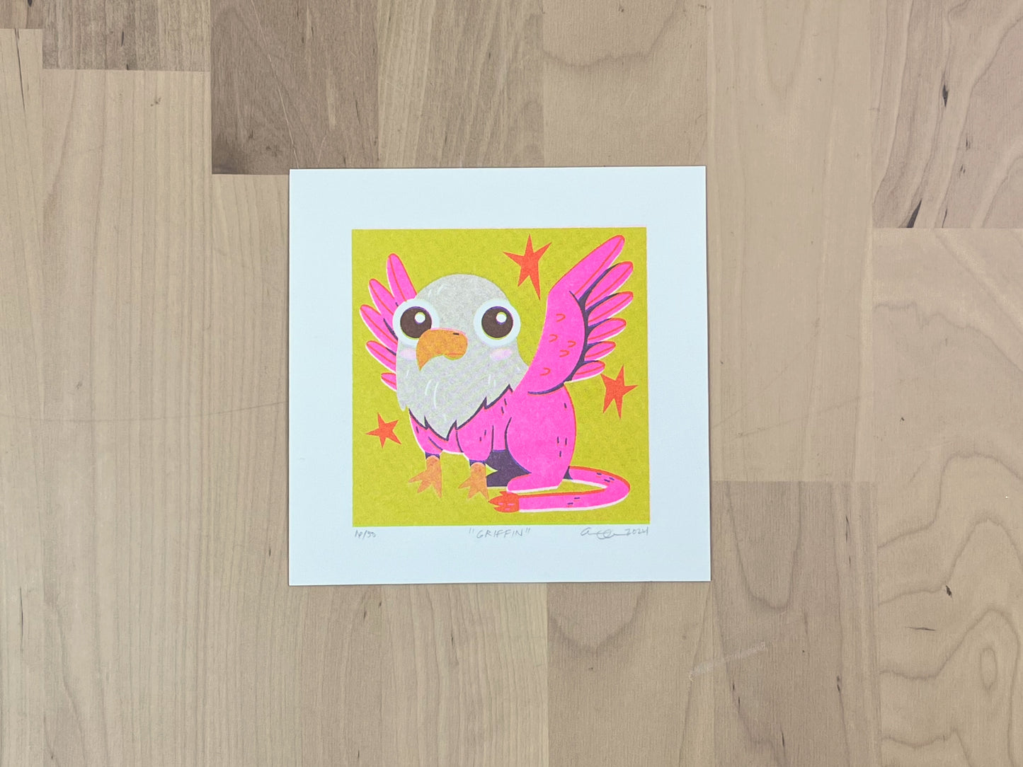 "Griffin" Limited Edition Print | Risograph
