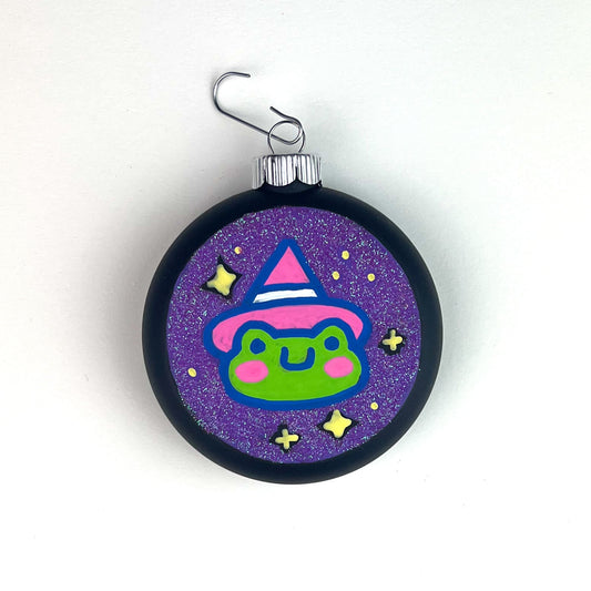 Frog Witch Halloween Hand-painted Ornament