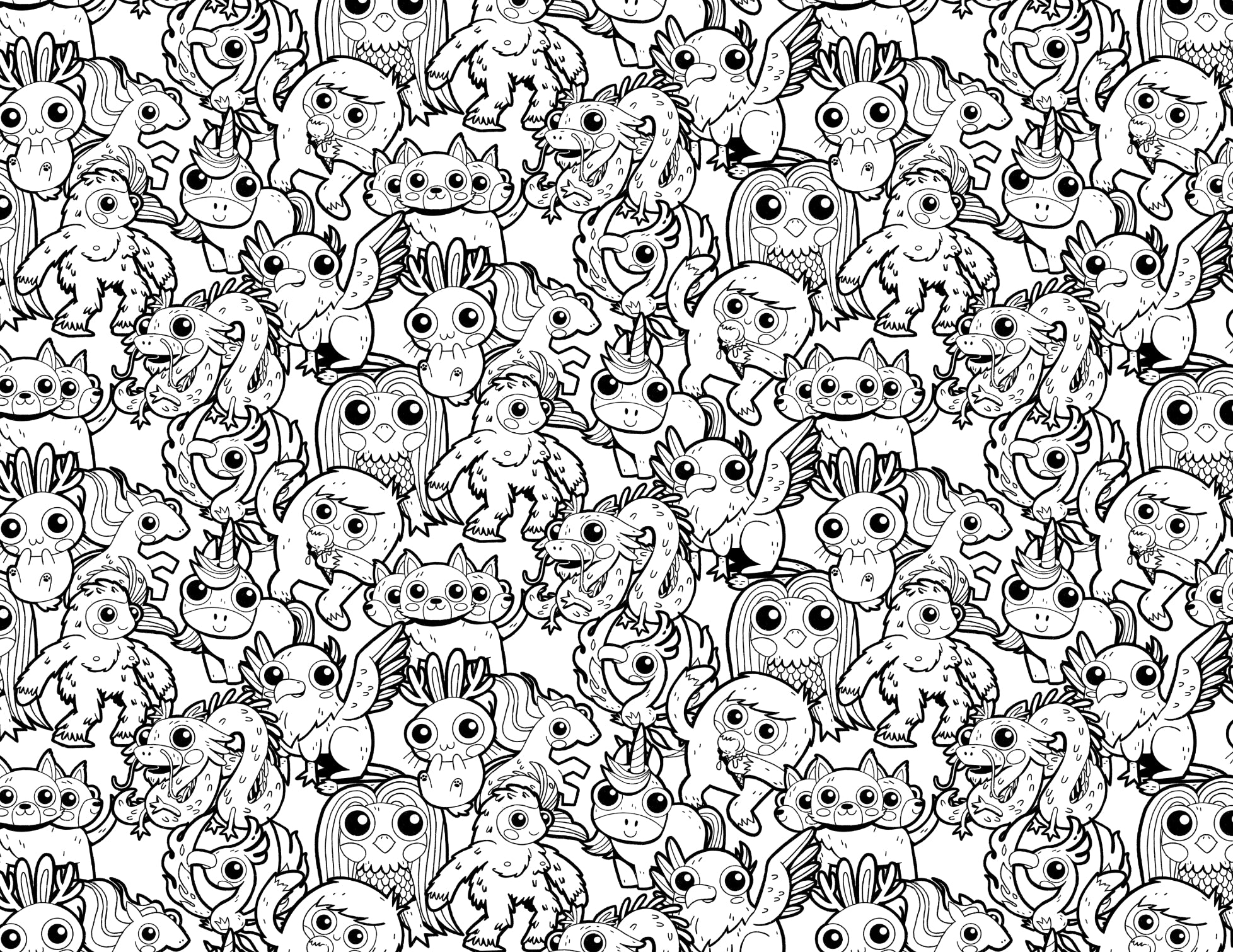 Monster Friends Pattern Design