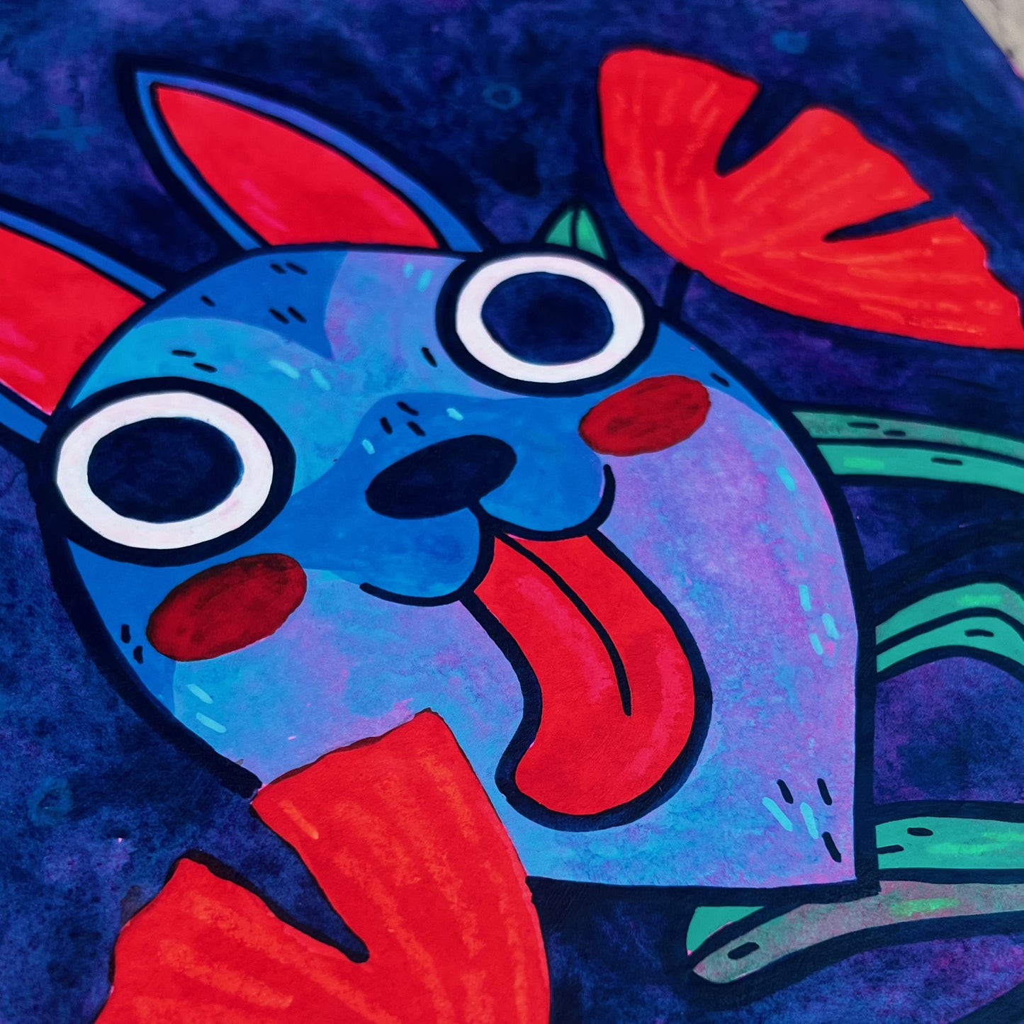 "Shepard + Poppies" Original Painting