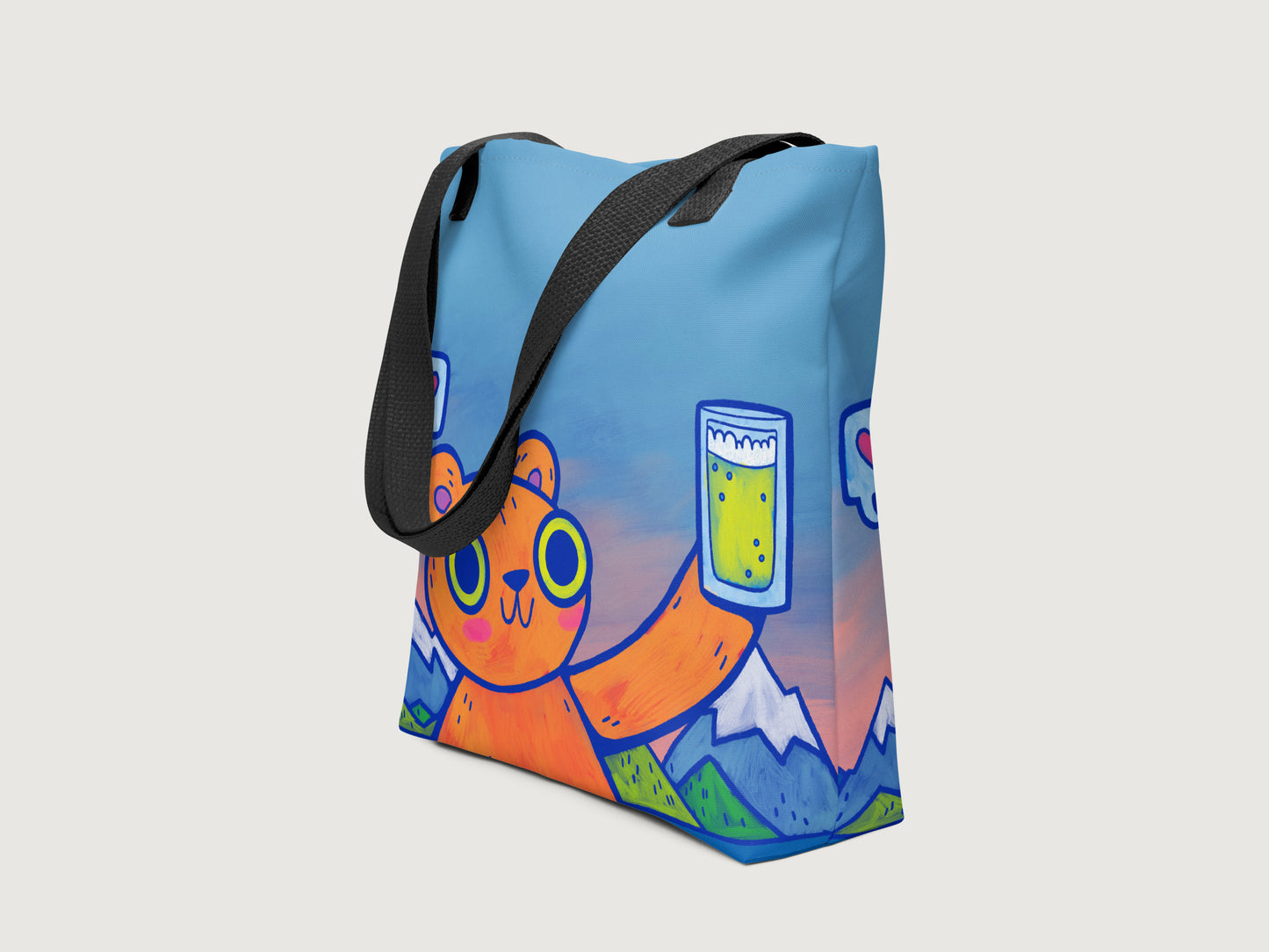 Mountain Beer Bear Tote Bag