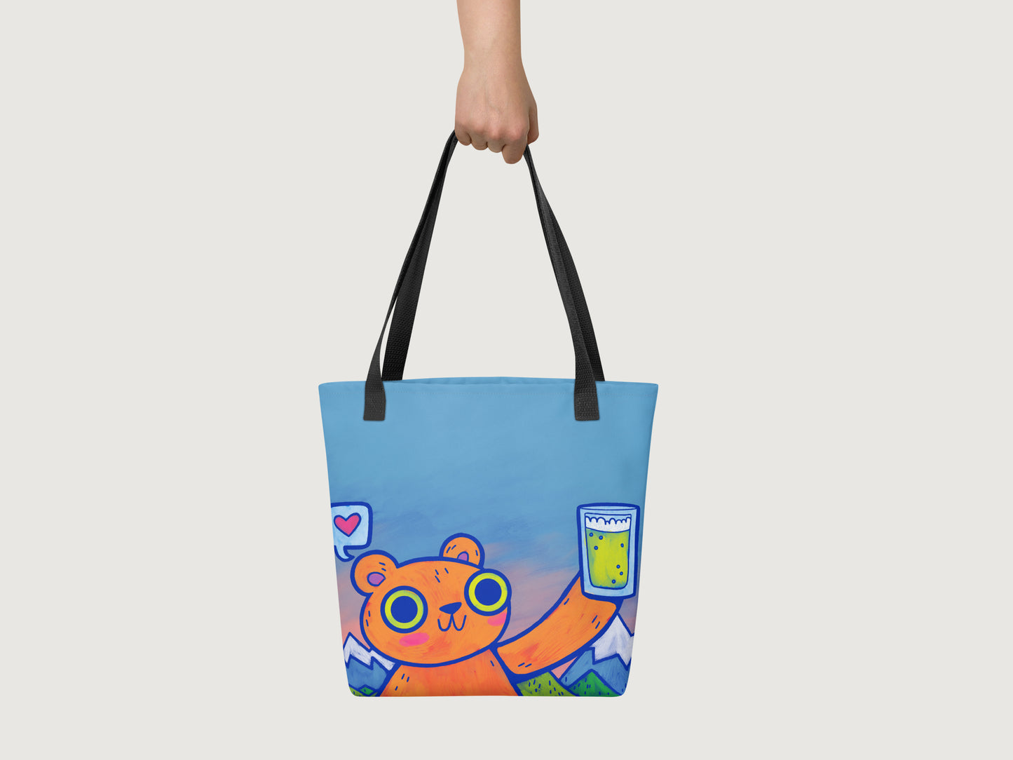 Mountain Beer Bear Tote Bag
