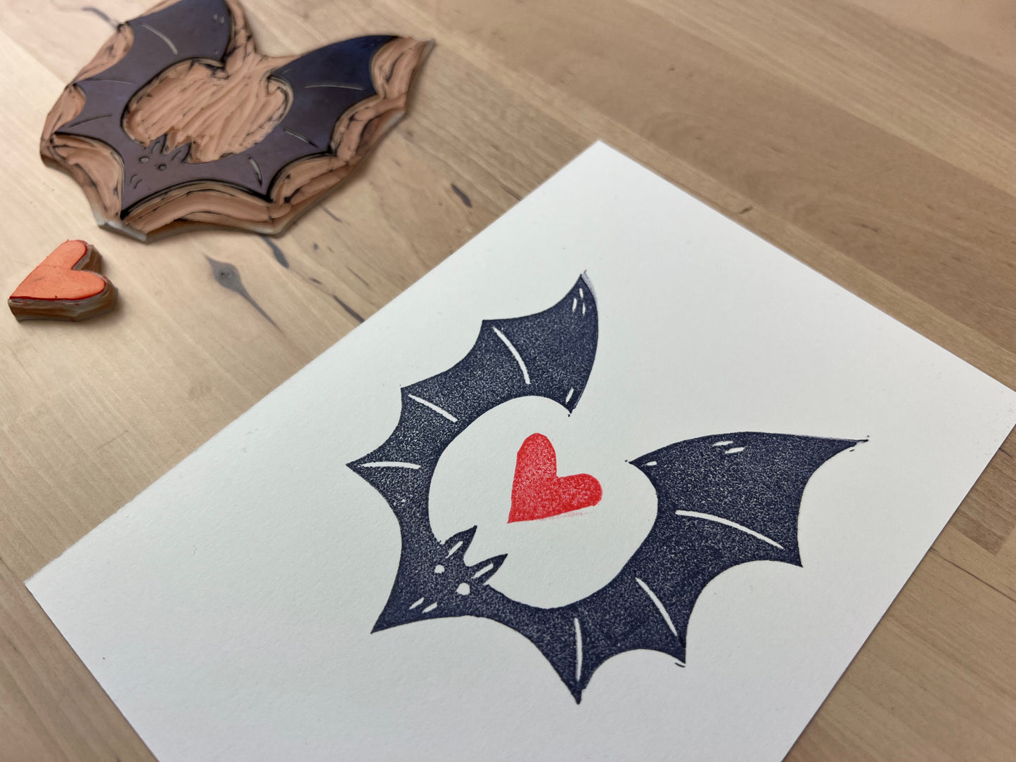 "Bat Love" | Block Print