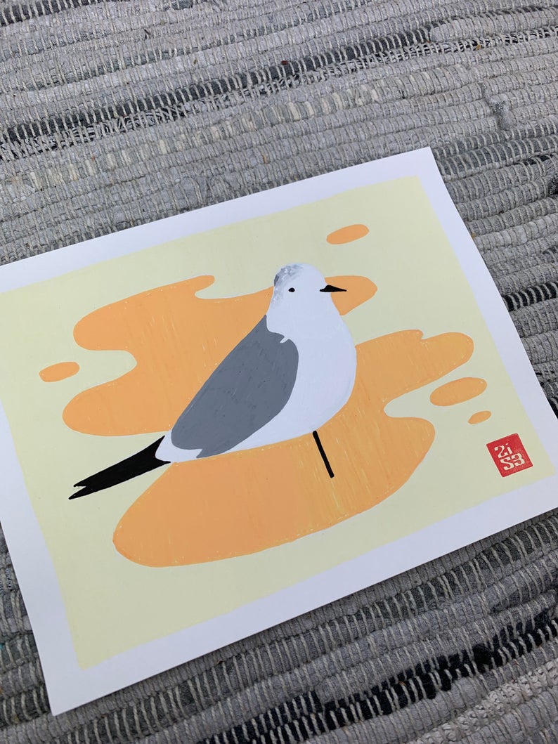 Original artwork of a bird I saw on the shoreline.