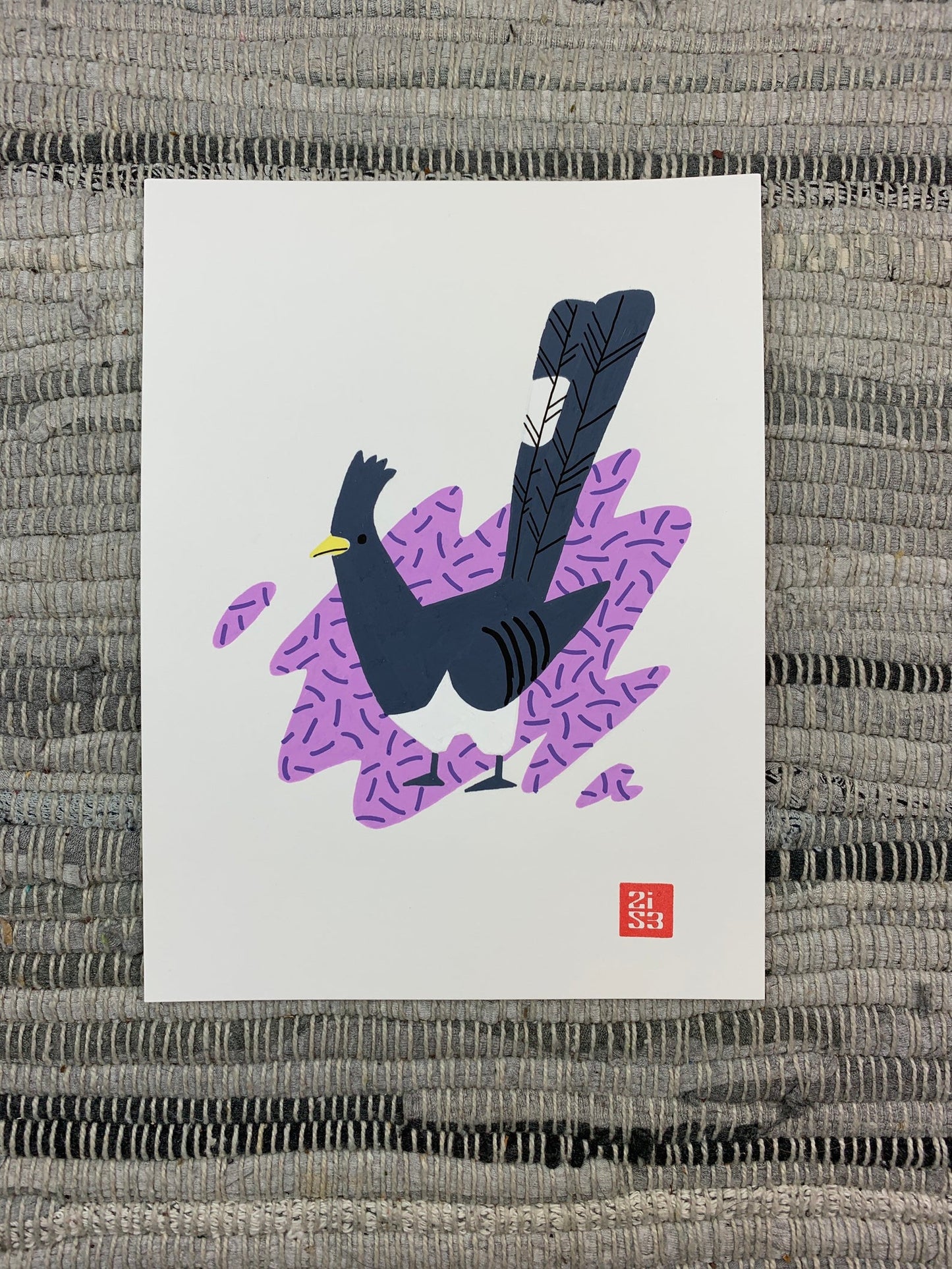 Original artwork of an African bird with a funny name.