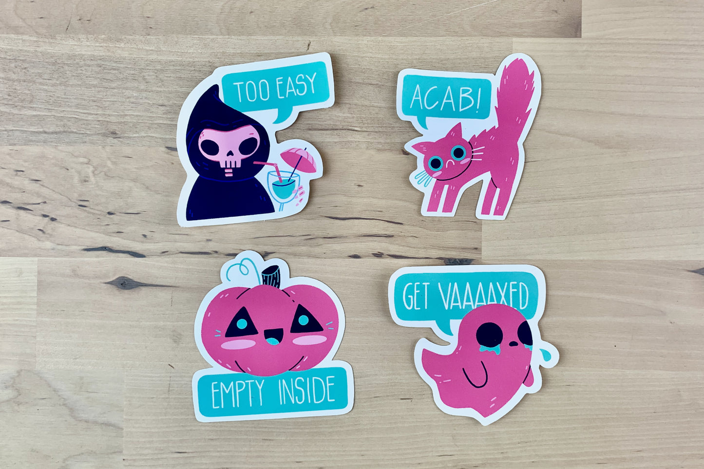Pandemic Halloween (80s Edition) Weatherproof Matte Stickers
