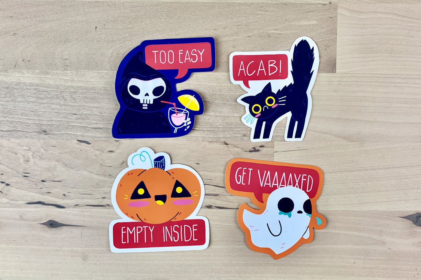 Pandemic Halloween Weatherproof Matte Stickers