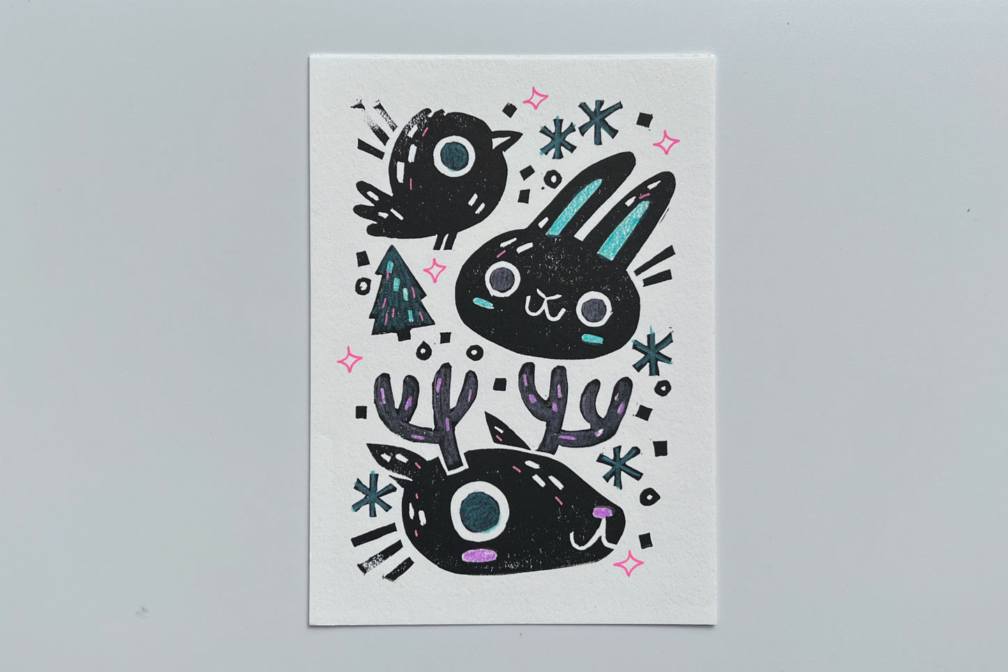 "April Snow" | Block Print