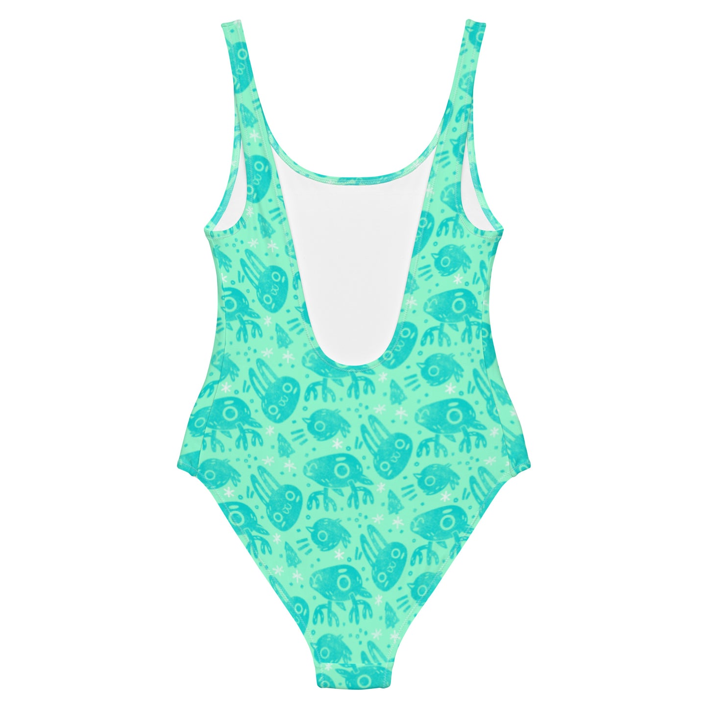 April Snow Pattern One-Piece Swimsuit