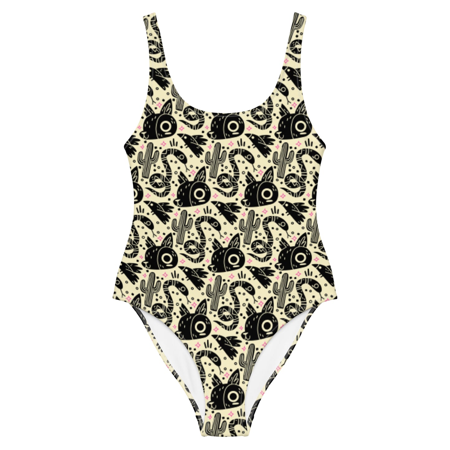 Desert Friends Pattern One-Piece Swimsuit