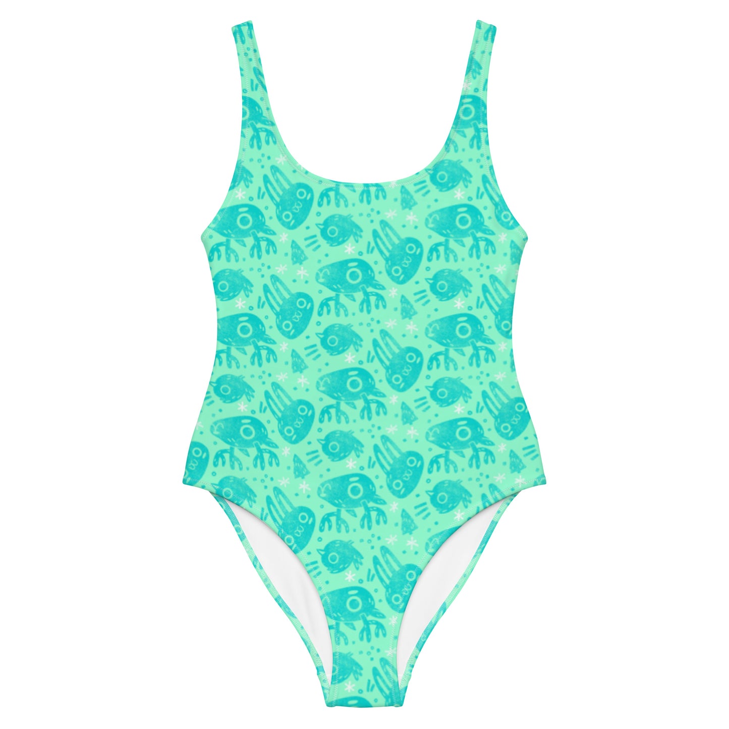 April Snow Pattern One-Piece Swimsuit
