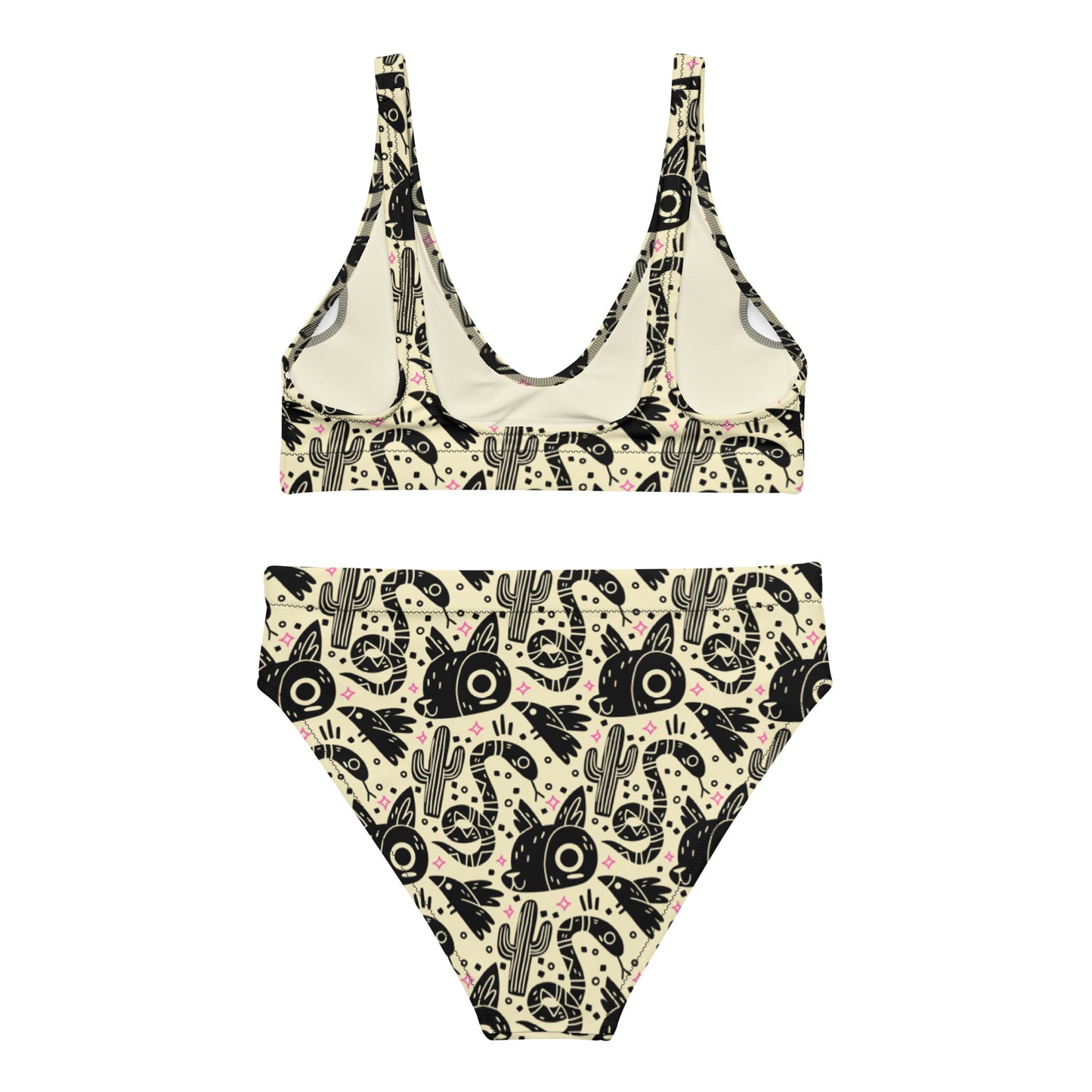 Desert Friends Pattern High-waisted Bikini