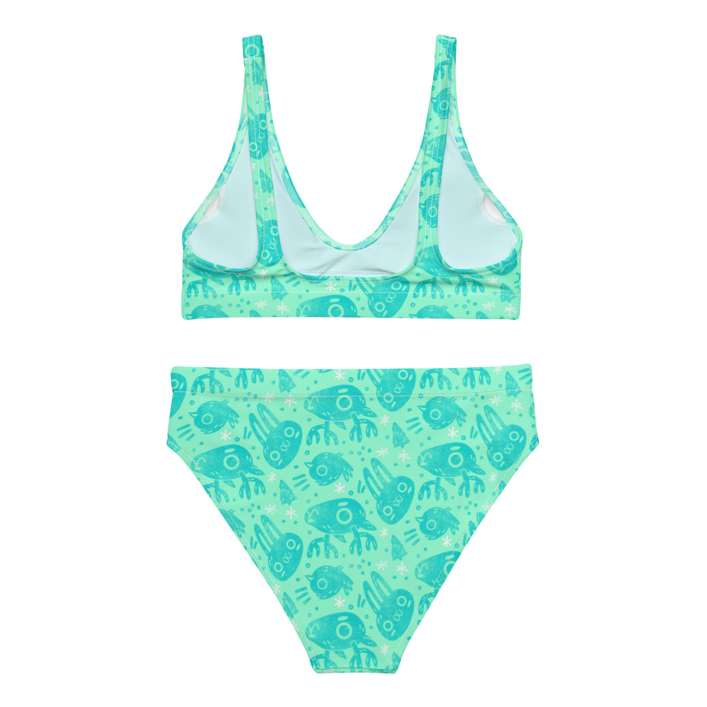 April Snow Pattern High-waisted Bikini