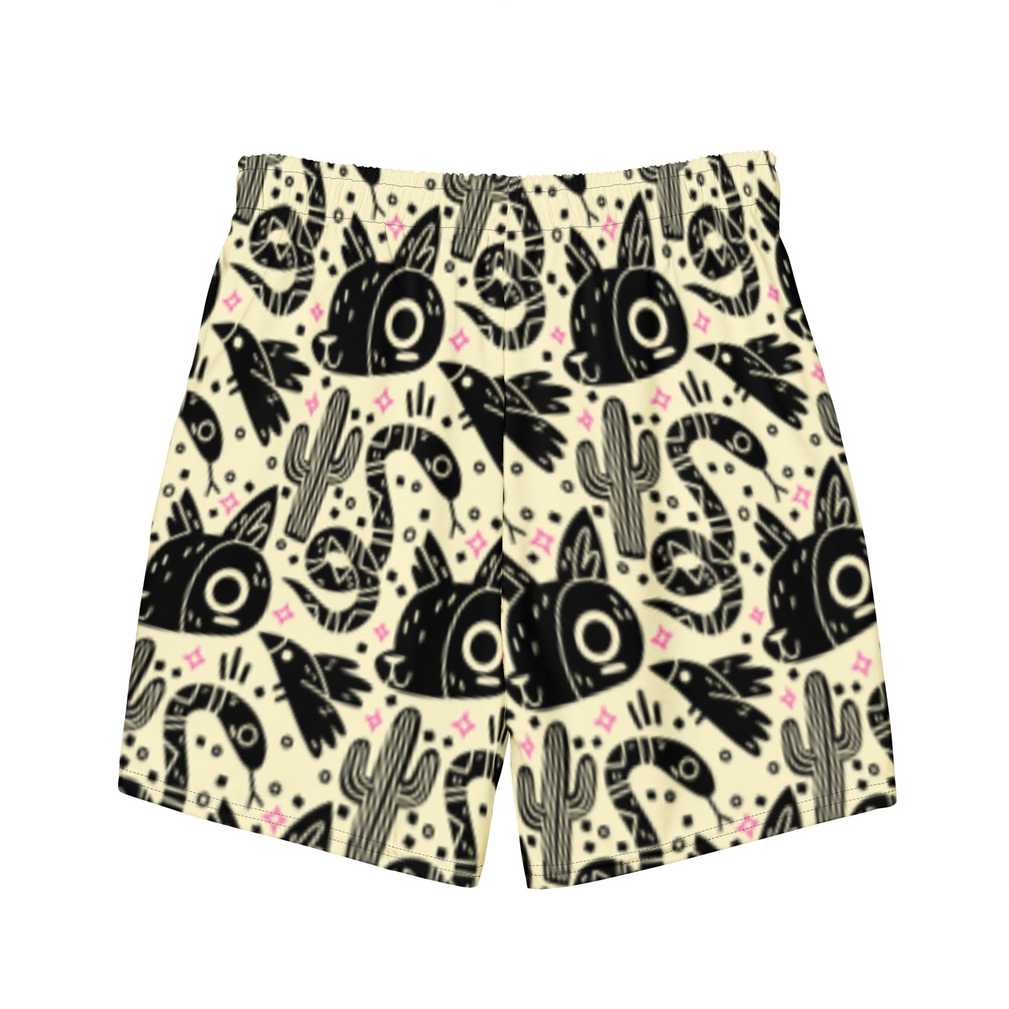 Desert Friend Pattern Swim Trunks
