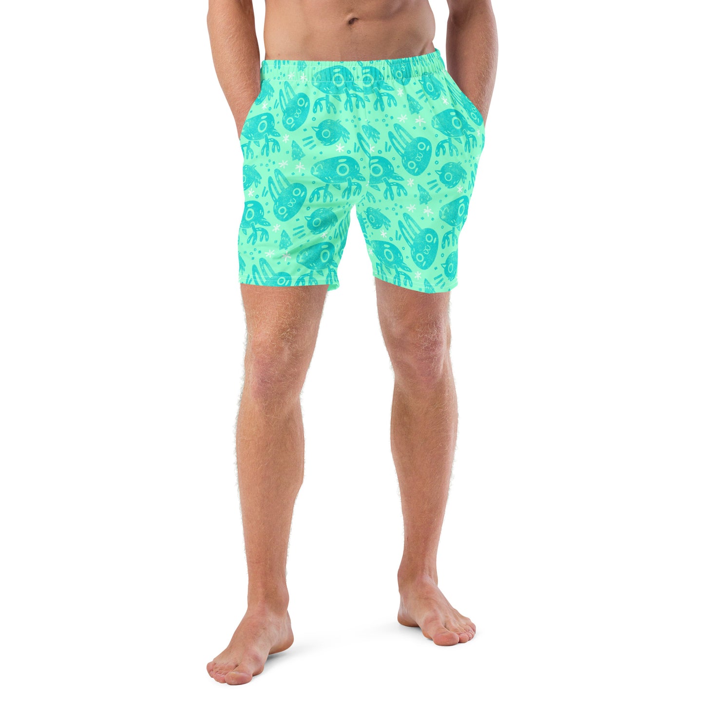 April Snow Pattern Swim Trunks