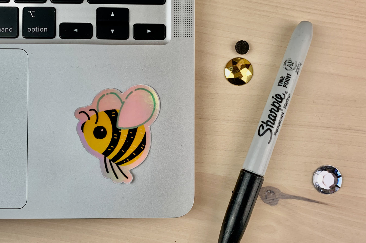 Holographic Bumblebee Stickers