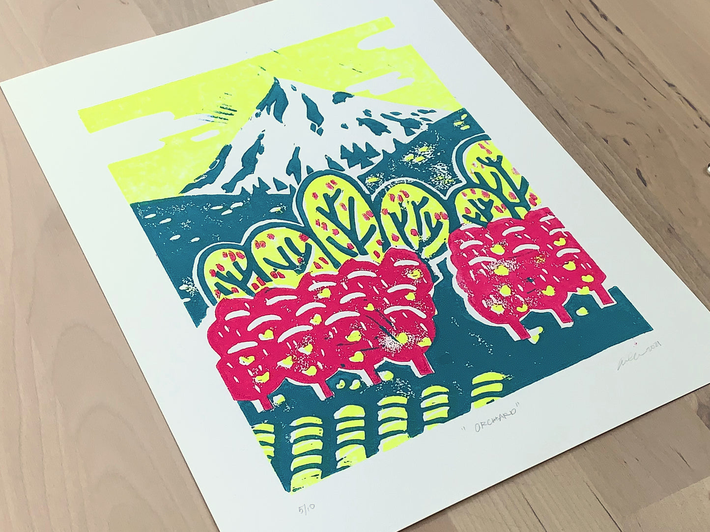 A different angle of one of the limited edition prints.