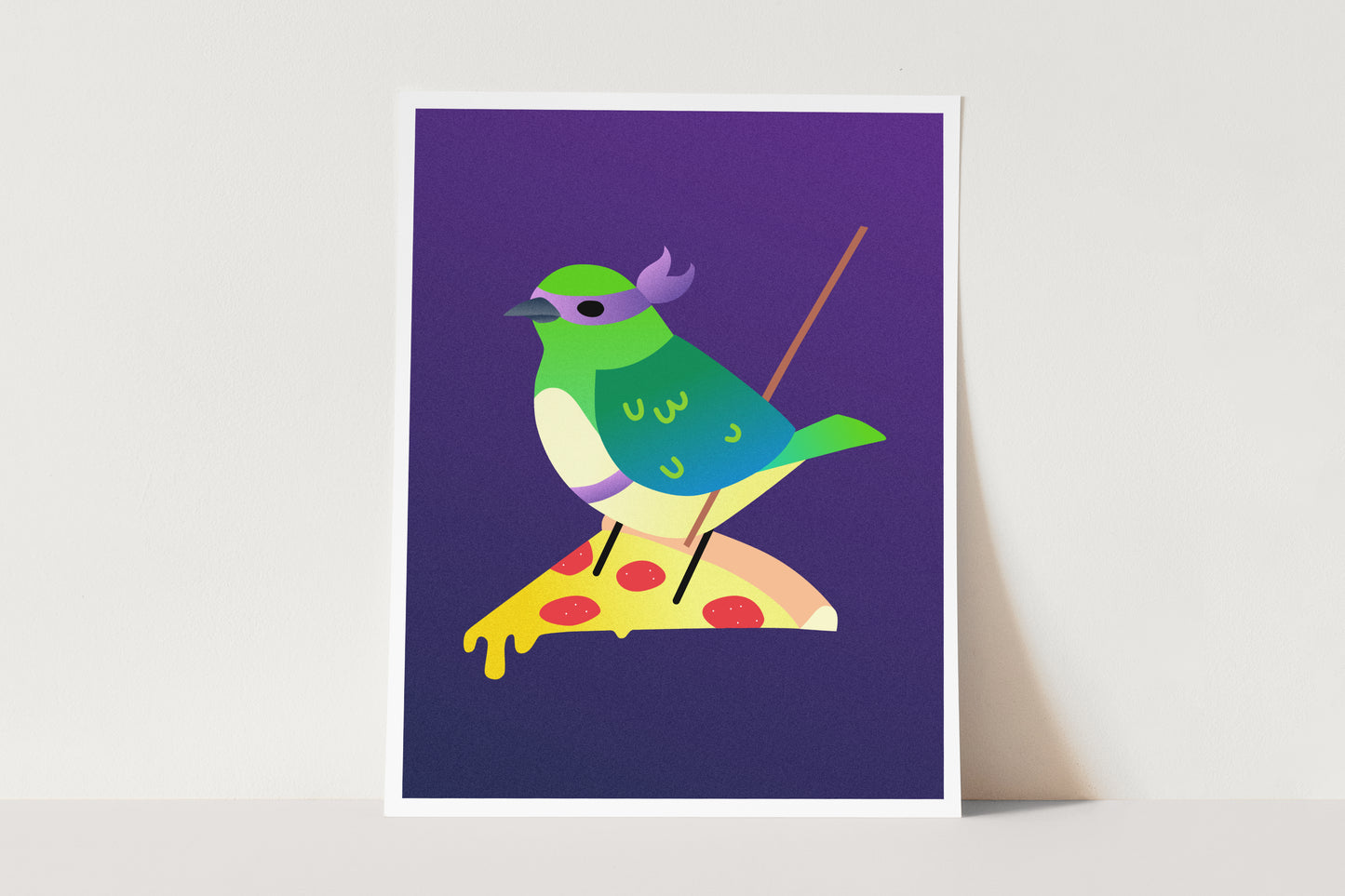 "Teenage Mutant Ninja Tanager" Print | Digital Illustration