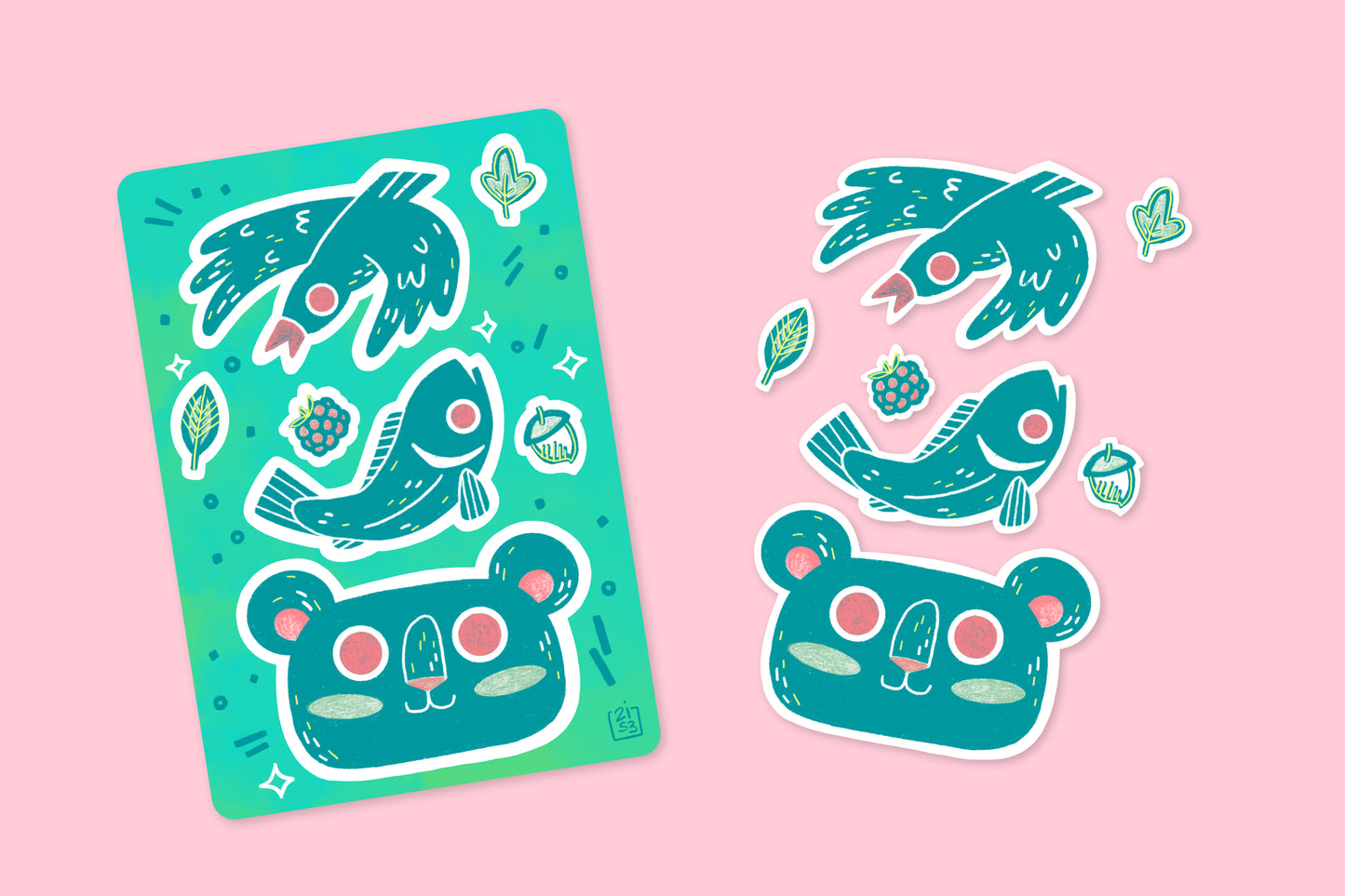 Animal Stack Stickers | Weatherproof Sticker Sheets