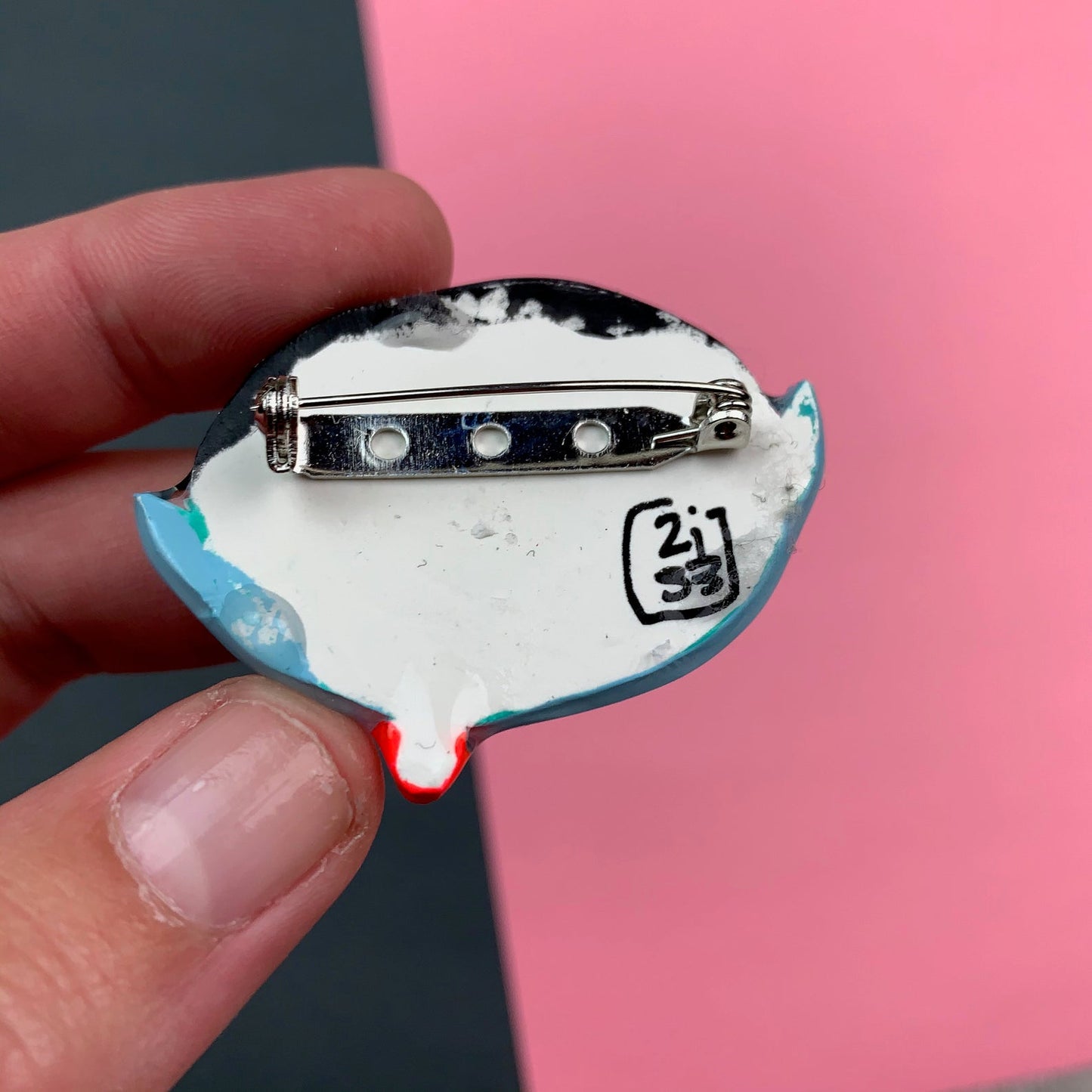"Vampire" Handmade Polymer Clay Pin/Magnet