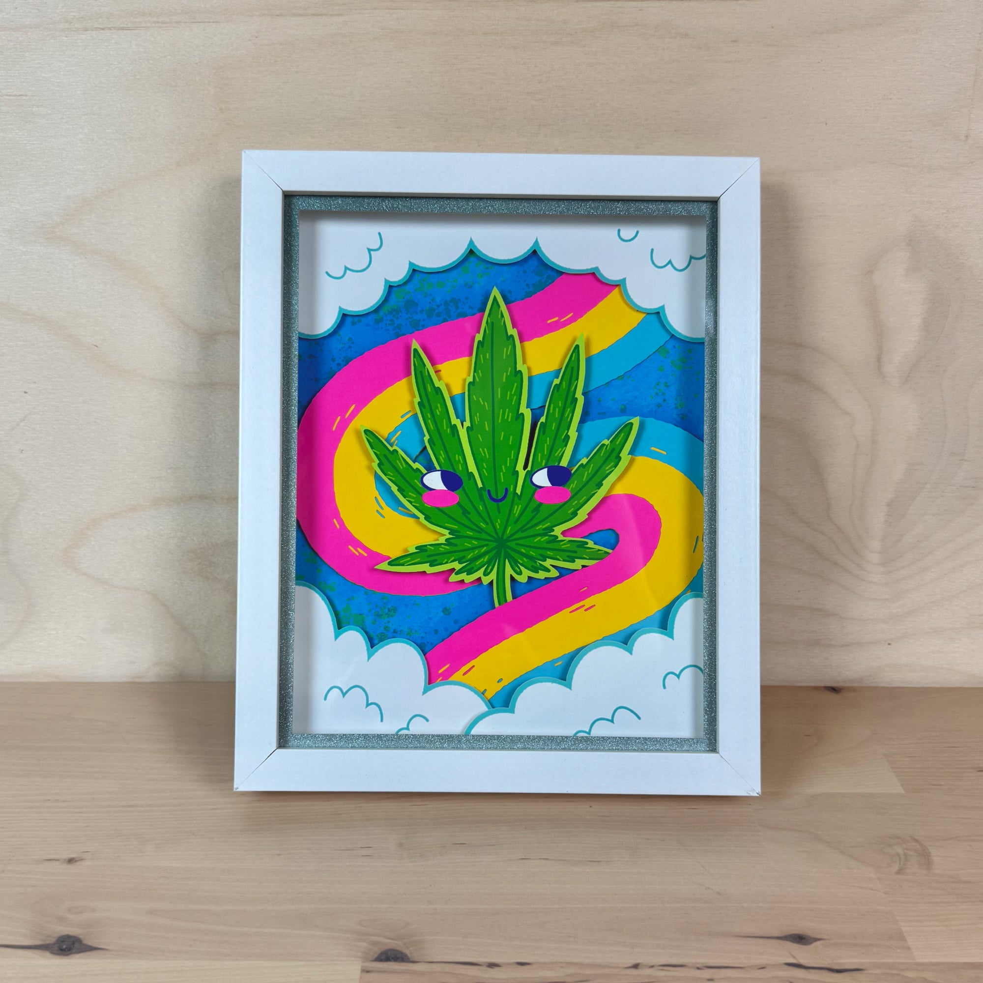 "Sky High" Framed 3D Layered Paper Cut Art
