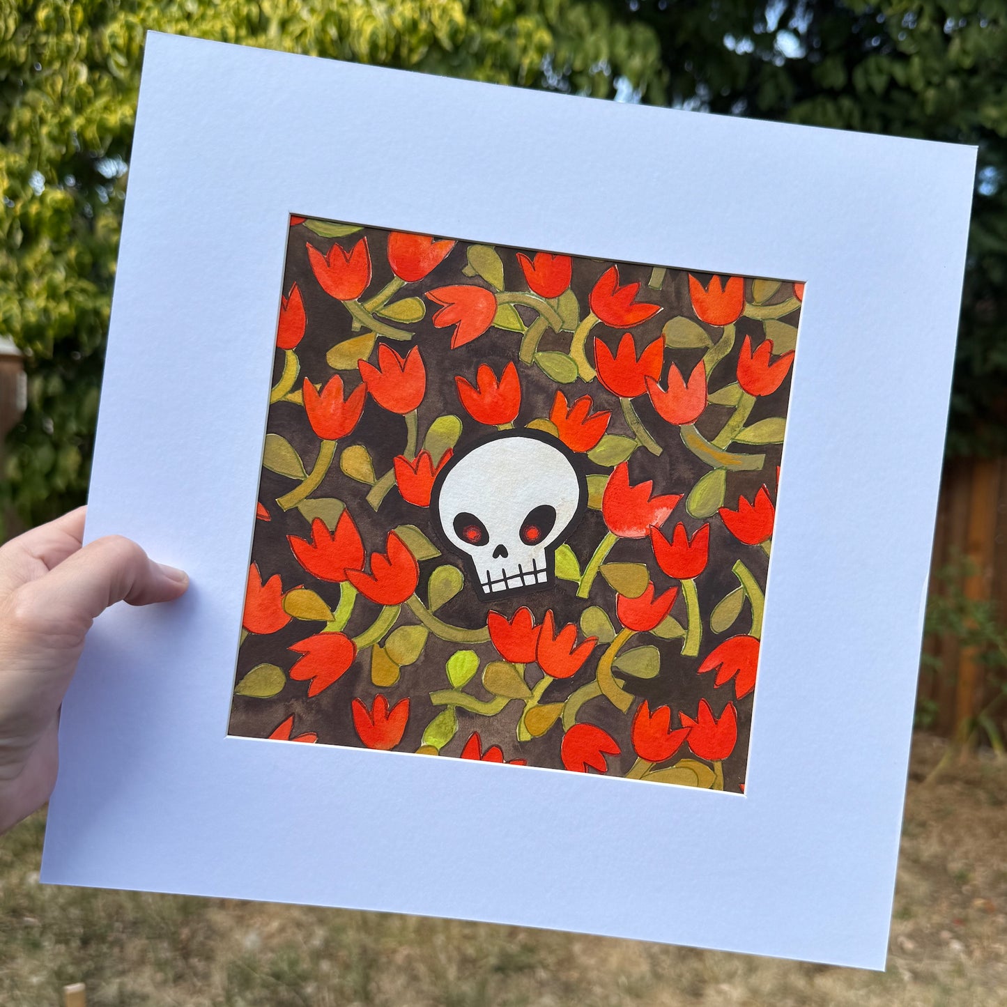 "Fall Skull Eyes" Original Artwork