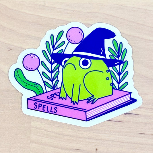 Frog Witch Clear Sticker
