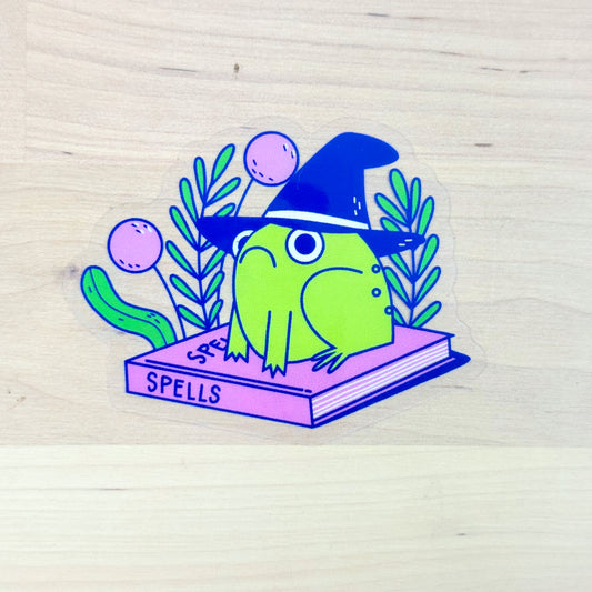 Frog Witch Clear Sticker