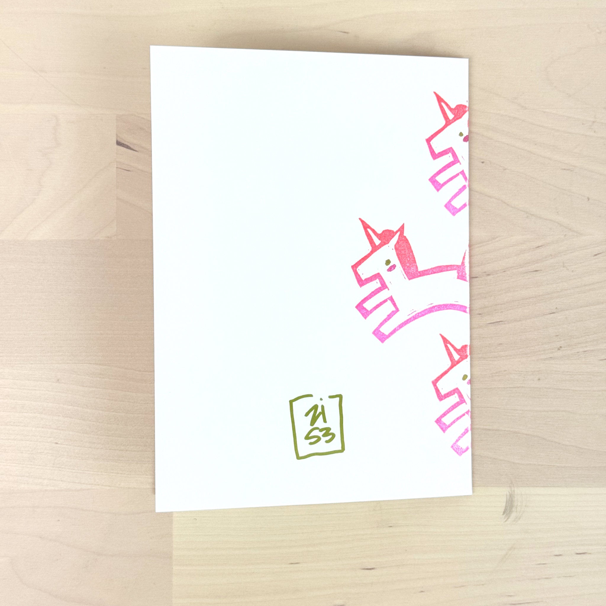 Unicorns Greeting Card