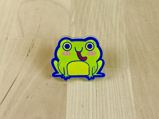 Cute Frog Acrylic Pin