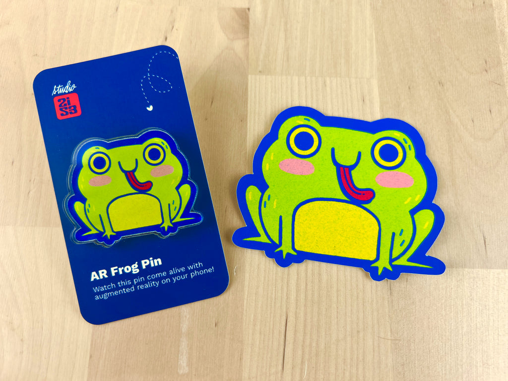 Cute Frog Acrylic Pin
