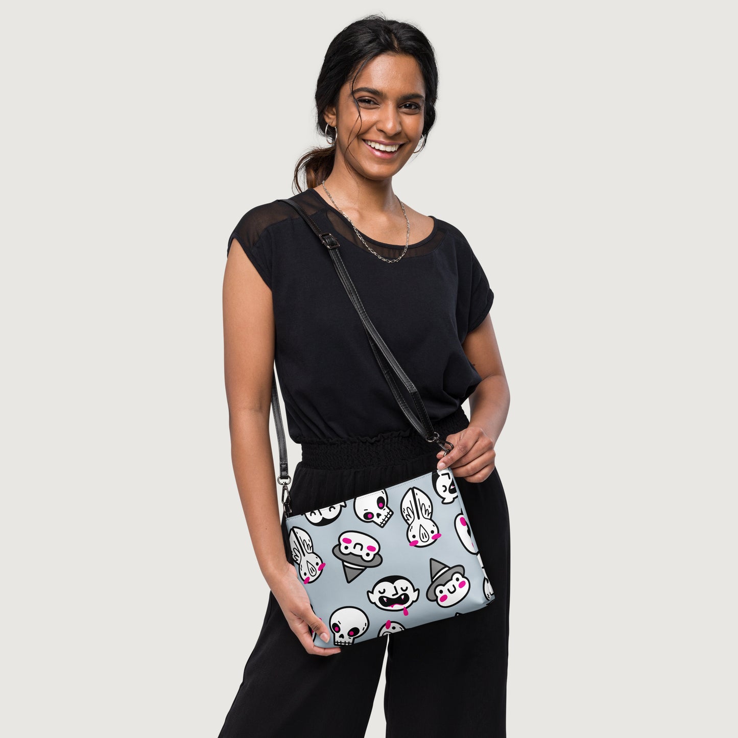 Halloween Friends (Bone Grey) Crossbody Bag