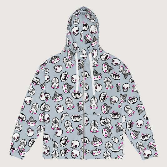 Halloween Friends (Bone Grey) Hoodie - Unisex Zip