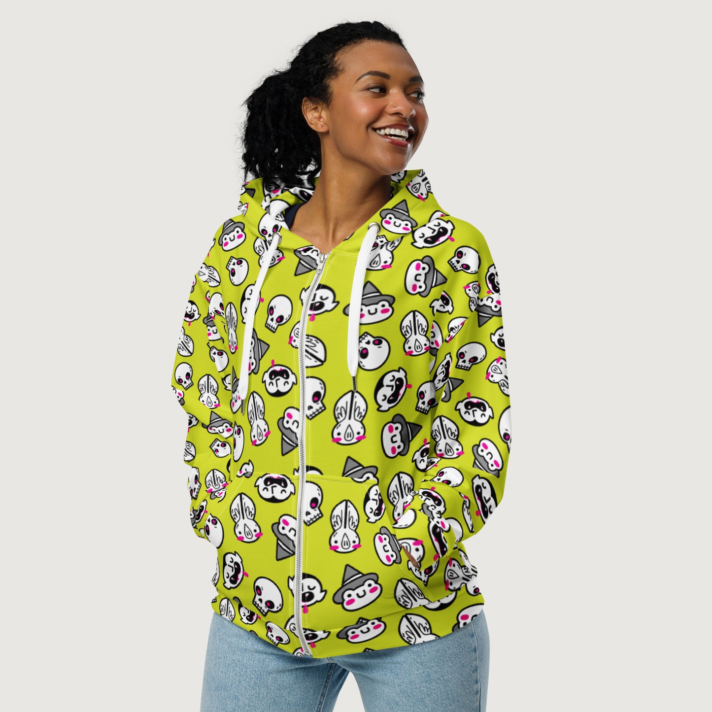 Halloween Friends (Slime Green) Hoodie - Unisex Zip