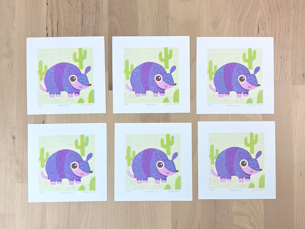 "Armadillo" Limited Edition Print | Risograph