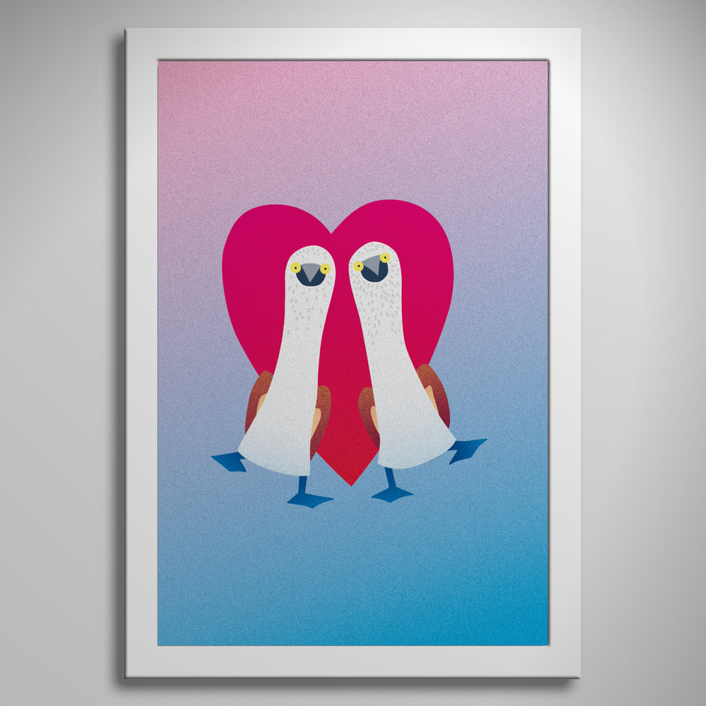 "Pair of Blue-footed Boobies" Print