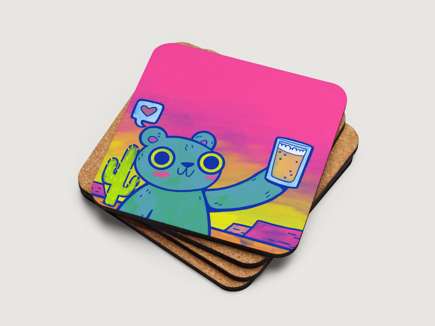 Desert Beer Bear Coaster