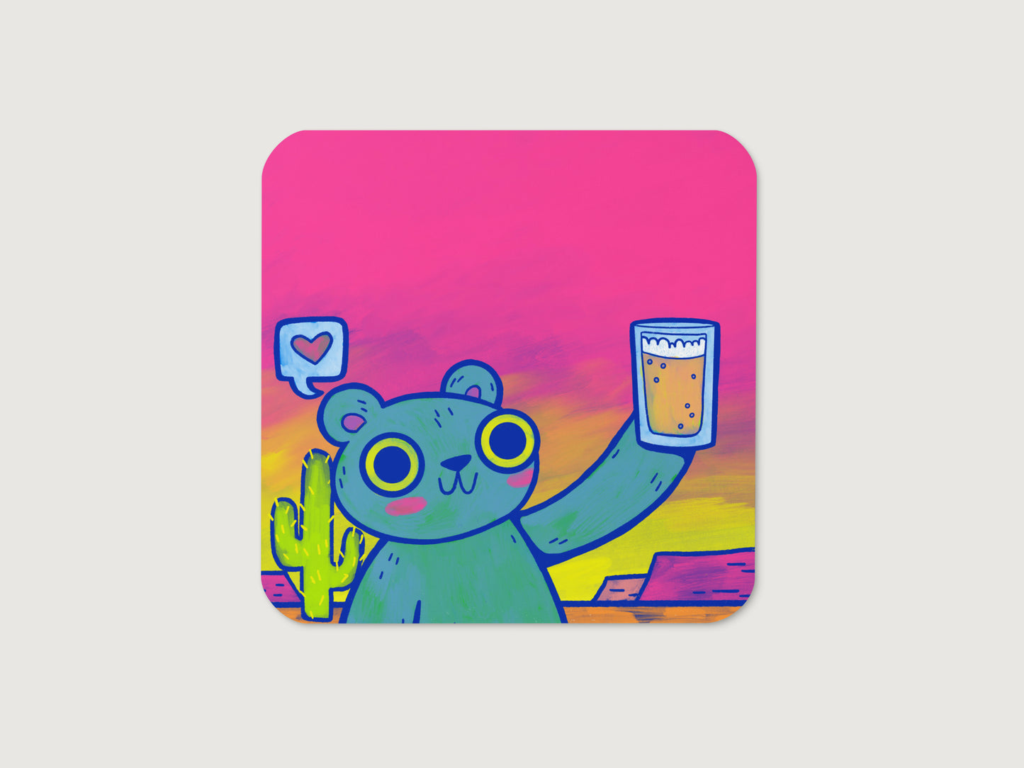 Desert Beer Bear Coaster