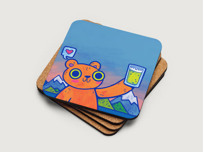 Mountain Beer Bear Coaster