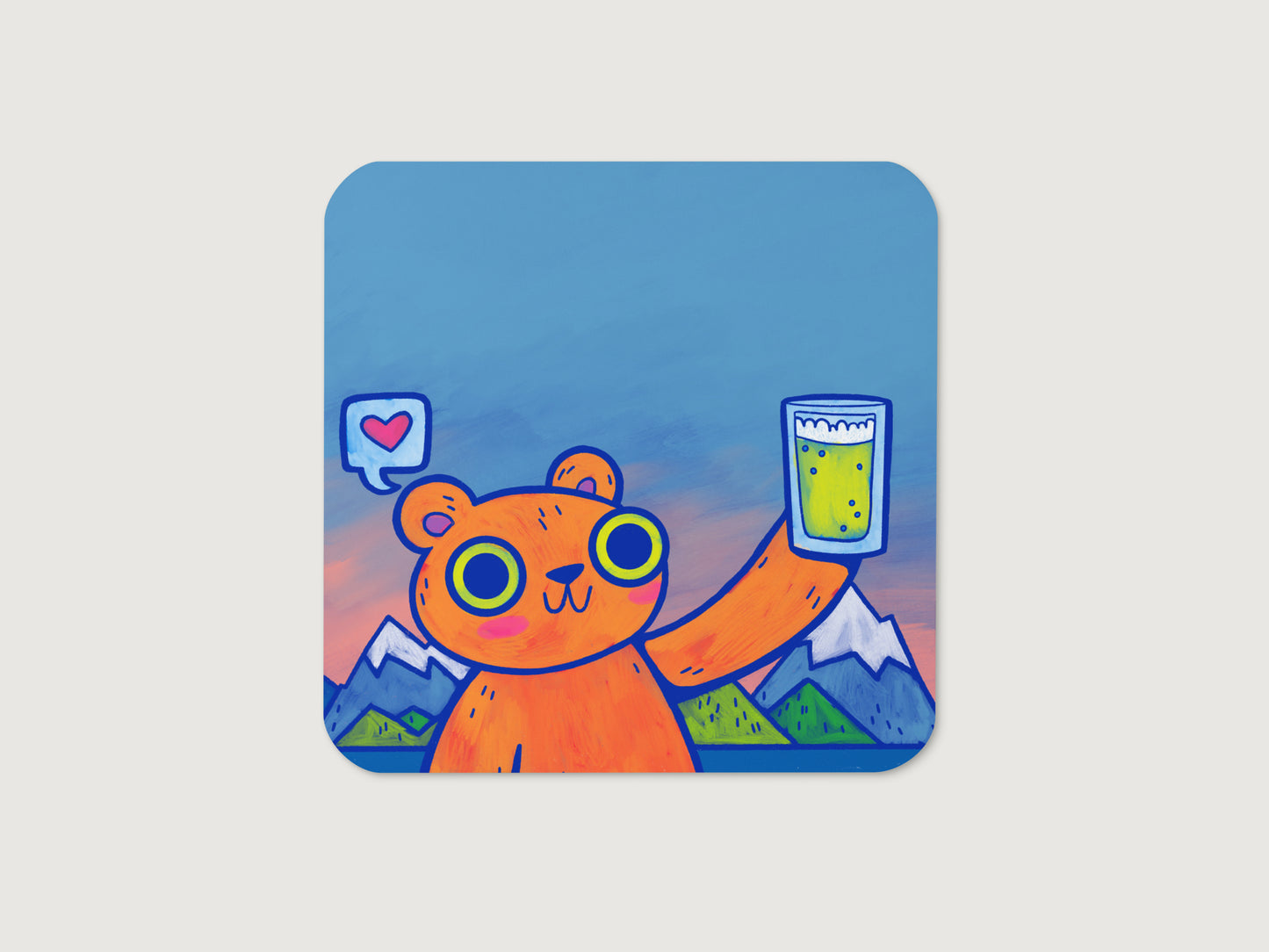 Mountain Beer Bear Coaster