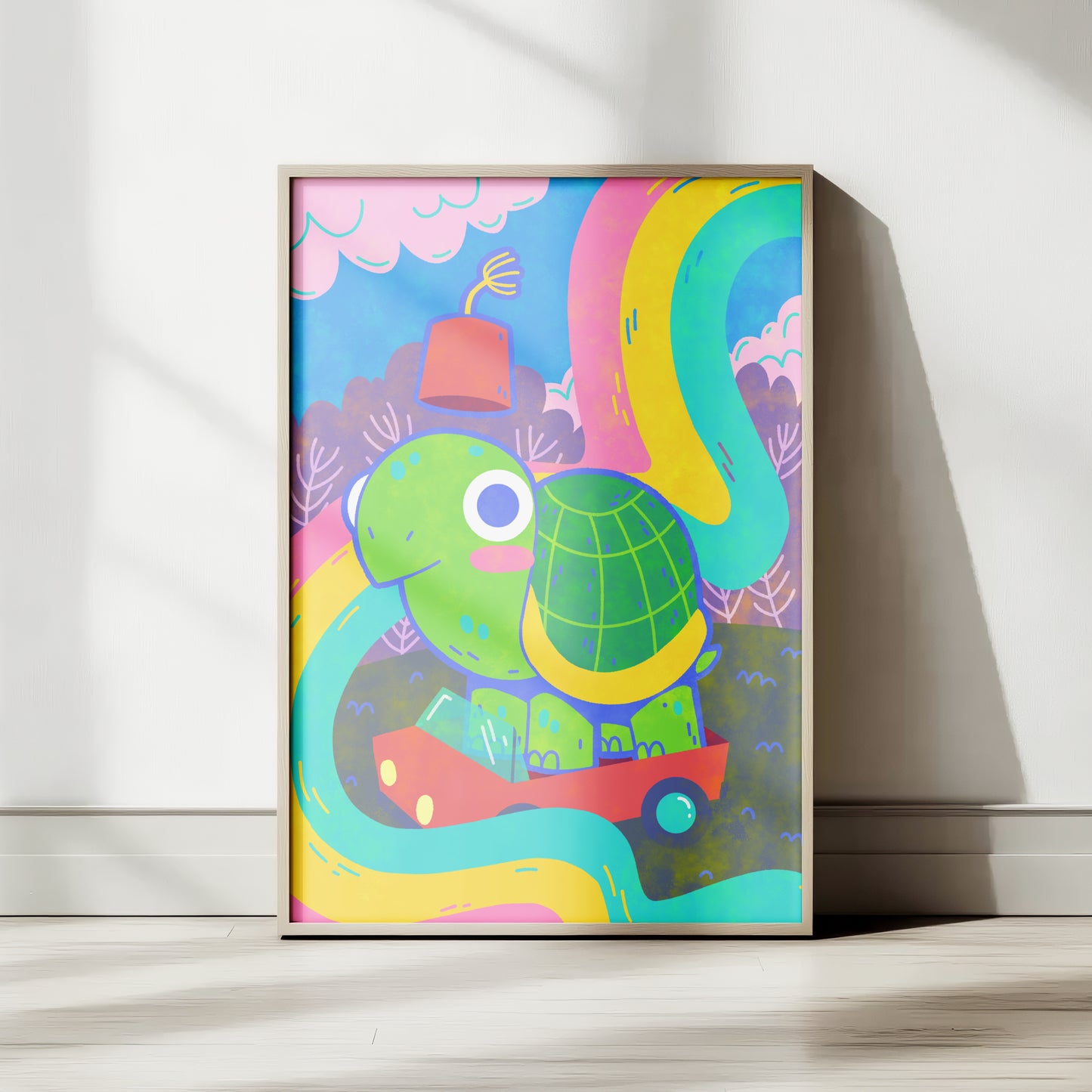 Fezzed Turtle Poster